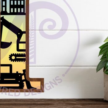 Intra απο ξύλο plywood  Χρώμα wenge 3mm-4mm πάχος - Κατασκευή Large I Wall Letter 3 Layer Δίασταση 30x20 cm INTRAFABR-69822617 - Image 1