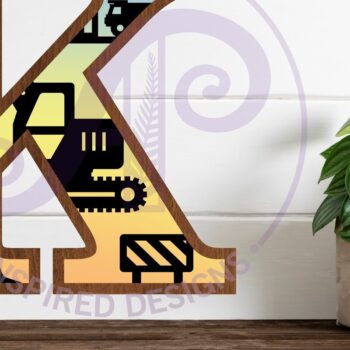 Intra απο ξύλο plywood Χρώμα wenge 3mm-4mm πάχος - Κατασκευή Large K Wall Letter 3 Layer Δίασταση 30x20 cm INTRAFABR-70128971 - Image 1