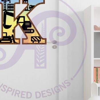 Intra απο ξύλο plywood Χρώμα wenge 3mm-4mm πάχος - Κατασκευή Large K Wall Letter 3 Layer Δίασταση 30x20 cm INTRAFABR-70128971 - Image 3