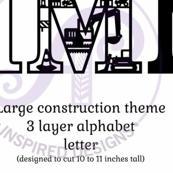 Intra απο ξύλο plywood  Χρώμα wenge 3mm-4mm πάχος - Κατασκευή Large M Wall Letter 3 Layer Δίασταση 30x20 cm INTRAFABR-113595701 - Image 2