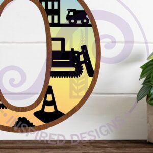 Intra απο ξύλο plywood  Χρώμα wenge 3mm-4mm πάχος - Κατασκευή Large O Wall Letter 3 Layer Δίασταση 30x20 cm INTRAFABR-13370636