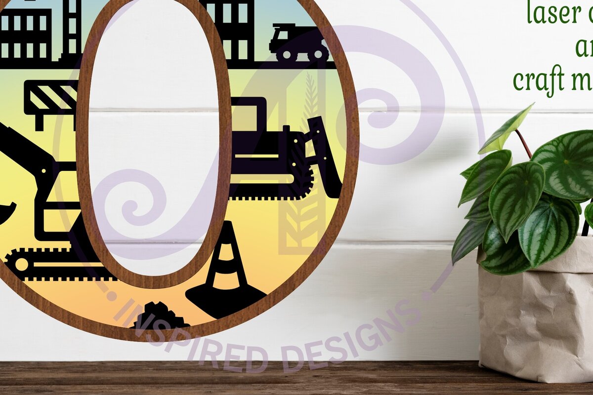 Intra απο ξύλο plywood  Χρώμα wenge 3mm-4mm πάχος - Κατασκευή Large O Wall Letter 3 Layer Δίασταση 30x20 cm INTRAFABR-13370636