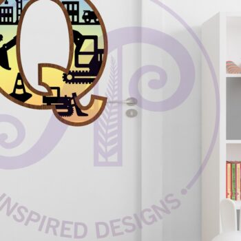 Intra απο ξύλο plywood Χρώμα wenge 3mm-4mm πάχος - Κατασκευή Large Q Wall Letter 3 Layer Δίασταση 30x20 cm INTRAFABR-69822857 - Image 3