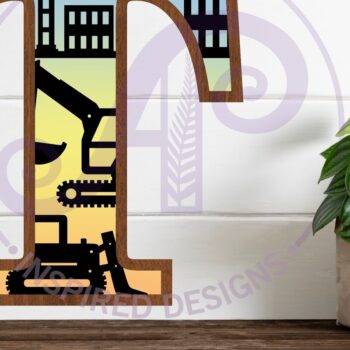 Intra απο ξύλο plywood  Χρώμα wenge 3mm-4mm πάχος - Κατασκευή Large T Wall Letter 3 Layer Δίασταση 30x20 cm INTRAFABR-68457459 - Image 1