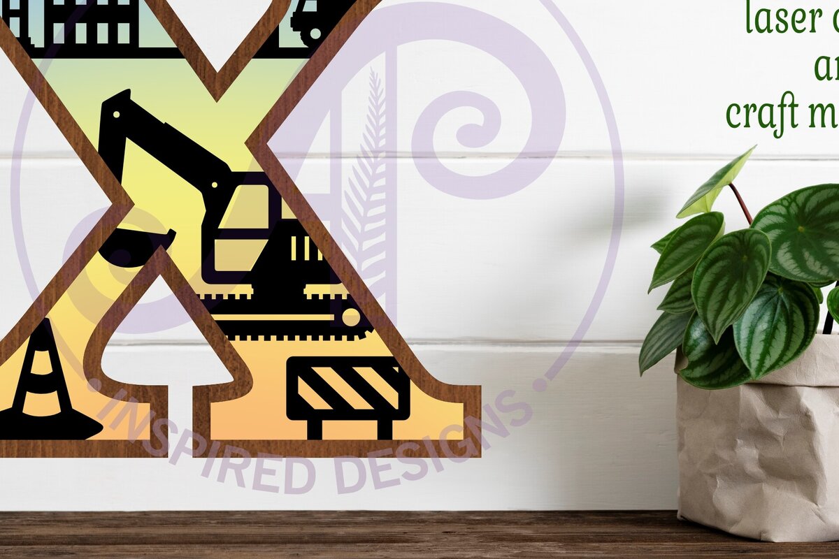 Intra απο ξύλο plywood  Χρώμα wenge 3mm-4mm πάχος - Κατασκευή Large X Wall Letter 3 Layer Δίασταση 30x20 cm INTRAFABR-88256864