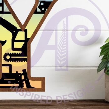 Intra απο ξύλο plywood  Χρώμα wenge 3mm-4mm πάχος - Κατασκευή Large Y Wall Letter 3 Layer Δίασταση 30x20 cm INTRAFABR-104846810 - Image 1