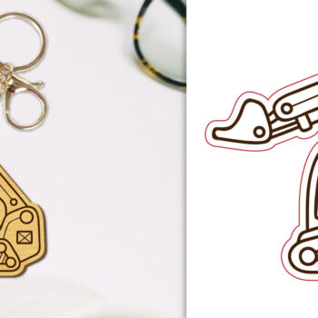 Intra απο ξύλο plywood  Χρώμα wenge 3mm-4mm πάχος - Μπρελόκ οχημάτων κατασκευής Lasercut Δίασταση 4x4 cm INTRAFABR-40952933 - Image 1