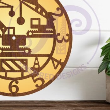 Intra απο ξύλο plywood  Χρώμα wenge 3mm-4mm πάχος - Πρότυπο ρολογιού τοίχου για οχήματα κατασκευών Δίασταση 30x20 cm INTRAFABR-81845555 - Image 1