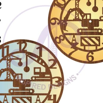 Intra απο ξύλο plywood  Χρώμα wenge 3mm-4mm πάχος - Πρότυπο ρολογιού τοίχου για οχήματα κατασκευών Δίασταση 30x20 cm INTRAFABR-81845555 - Image 3