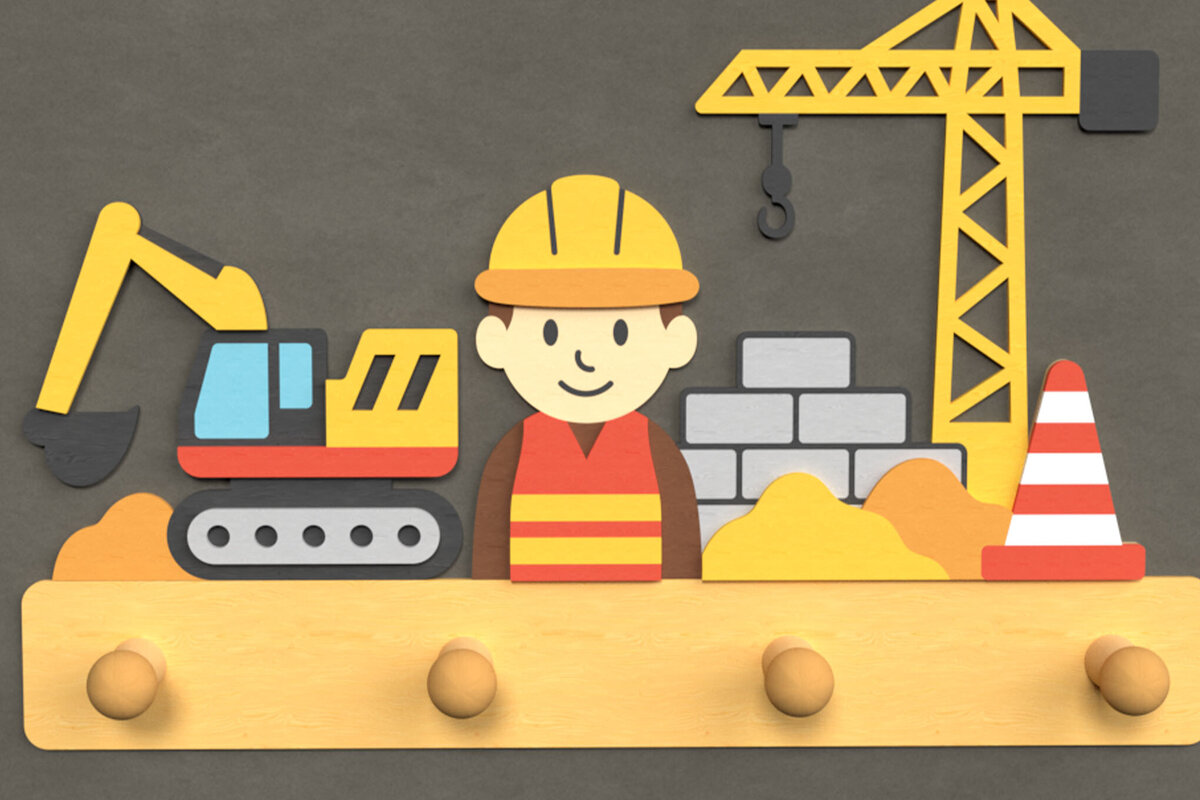 Intra απο ξύλο plywood  Χρώμα wenge 3mm-4mm πάχος - Γάντζος τοίχου κατασκευής Δίασταση 6x6 cm INTRAFABR-105417313