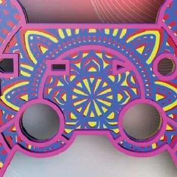 Intra απο ξύλο plywood Χρώμα wenge 3mm-4mm πάχος - Ελεγκτής , 3d Mandala , 4 Layers Δίασταση 30x30 cm INTRAFABR-77193482 - Image 1