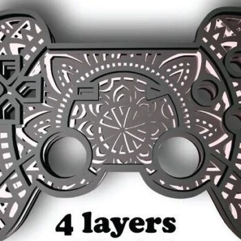 Intra απο ξύλο plywood Χρώμα wenge 3mm-4mm πάχος - Ελεγκτής , 3d Mandala , 4 Layers Δίασταση 30x30 cm INTRAFABR-77193482 - Image 4