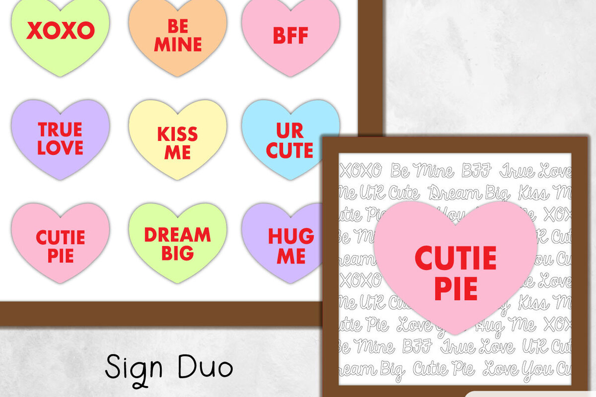 Intra απο ξύλο plywood  Χρώμα wenge 3mm-4mm πάχος - λέιζερ Conversation Heart Sign Duo Δίασταση 30x8 cm INTRAFABR-102202105