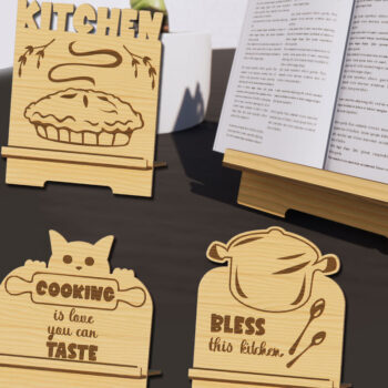 Intra απο ξύλο plywood  Χρώμα wenge 3mm-4mm πάχος - δέσμη βάσης βιβλίων μαγειρικής Δίασταση 20x20 cm INTRAFABR-77052946 - Image 1