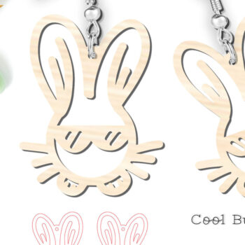 Intra απο ξύλο plywood Χρώμα wenge 3mm-4mm πάχος - Cool Bunny Earrings Files Δίασταση 900x900 cm INTRAFABR-111384352 - Image 1
