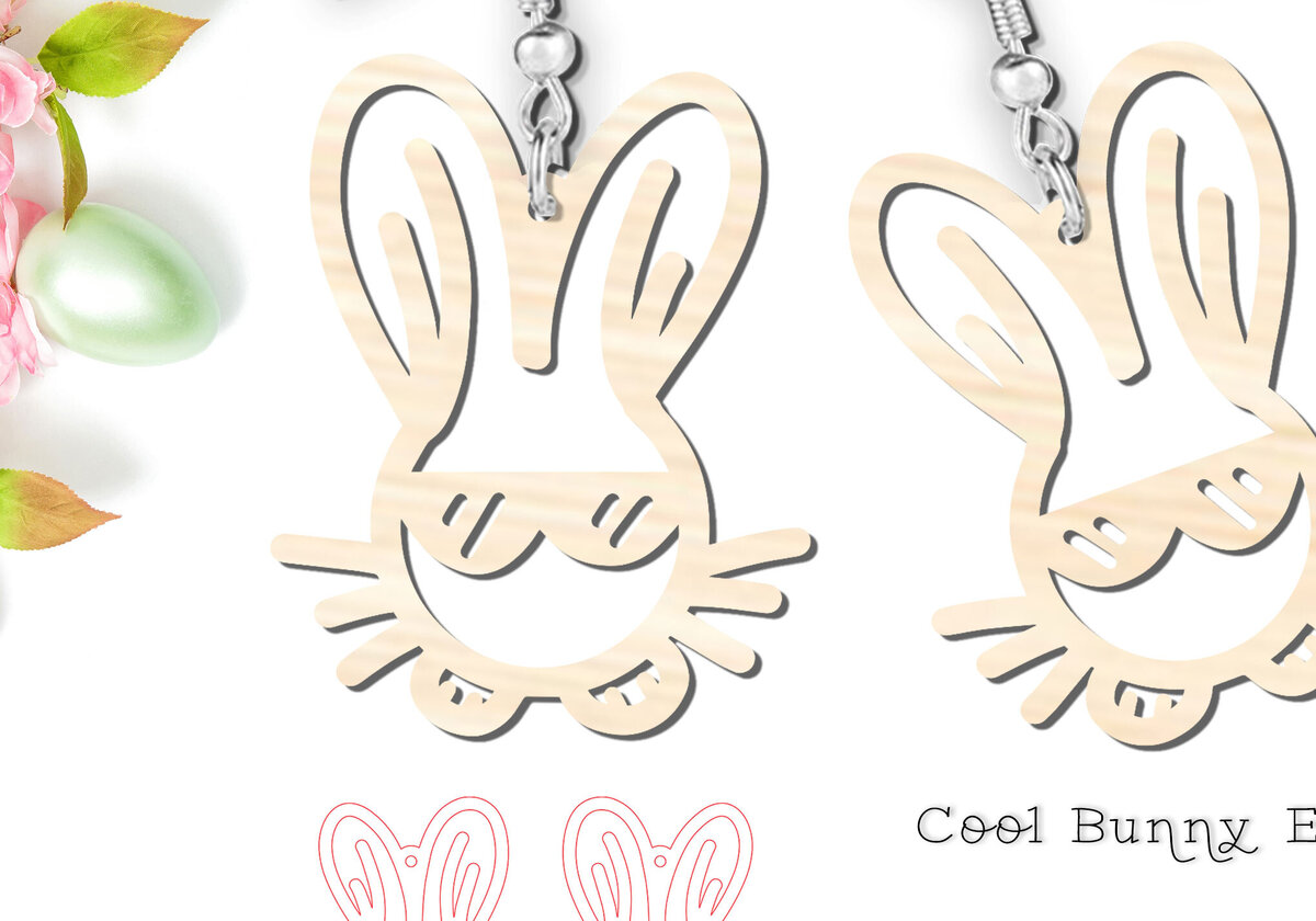 Intra απο ξύλο plywood  Χρώμα wenge 3mm-4mm πάχος - Cool Bunny Earrings Files Δίασταση 900x900 cm INTRAFABR-111384352