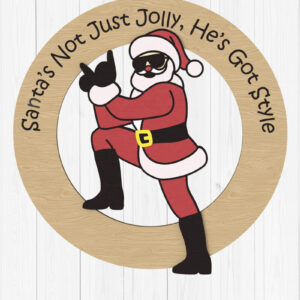 Intra απο ξύλο plywood  Χρώμα wenge 3mm-4mm πάχος - Δροσερό χριστουγεννιάτικο στολίδι του Άγιου Βασίλη με λέιζερ Δίασταση 6x6 cm INTRAFABR-74931196