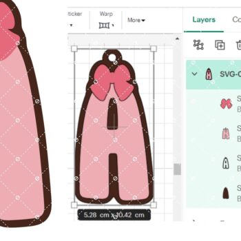 Intra απο ξύλο plywood  Χρώμα wenge 3mm-4mm πάχος - Πακέτο Μπρελόκ Alphabet Coquette Δίασταση 4x4 cm INTRAFABR-101125462 - Image 2