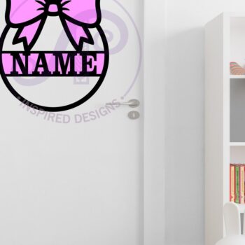 Intra απο ξύλο plywood  Χρώμα wenge 3mm-4mm πάχος - Κοκέτα Όνομα Φιόγκος Τοίχο σημάδι Δίασταση 30x20 cm INTRAFABR-101125527 - Image 5