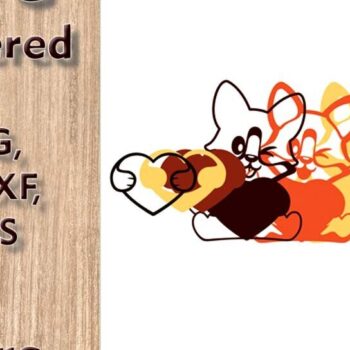 Intra απο ξύλο plywood  Χρώμα wenge 3mm-4mm πάχος - λέιζερ πολλαπλών επιπέδων Corgi 3D Δίασταση 9x7 cm INTRAFABR-76940684 - Image 3