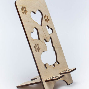 Intra απο ξύλο plywood Χρώμα wenge 3mm-4mm πάχος - Τηλεφωνική βάση Corgi Δίασταση 20x20 cm INTRAFABR-100717145 - Image 1