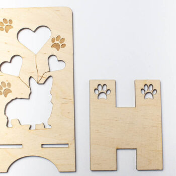 Intra απο ξύλο plywood Χρώμα wenge 3mm-4mm πάχος - Τηλεφωνική βάση Corgi Δίασταση 20x20 cm INTRAFABR-100717145 - Image 3