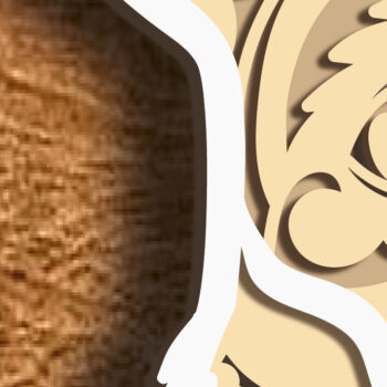 Intra απο ξύλο plywood Χρώμα wenge 3mm-4mm πάχος - Corgi , Gifts Dog Silhouette Δίασταση 30x20 cm INTRAFABR-103926680 - Image 3