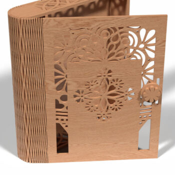 Intra απο ξύλο plywood Χρώμα wenge 3mm-4mm πάχος - Γωνιακό λουλουδάτο μοτίβο Box Δίασταση 30x30 cm INTRAFABR-104827017 - Image 6