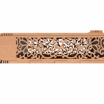 Intra απο ξύλο plywood Χρώμα wenge 3mm-4mm πάχος - Γωνιακό μοτίβο κοπής με λέιζερ Ξύλινο κουτί Δίασταση 30x30 cm INTRAFABR-104923595 - Image 6