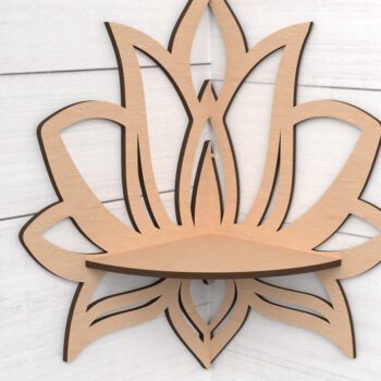 Intra απο ξύλο plywood Χρώμα wenge 3mm-4mm πάχος - Γωνιακό ράφι κομμένο με λέιζερ Δίασταση 6x6 cm INTRAFABR-76906355 - Image 3