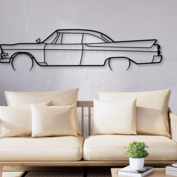 Intra απο ξύλο plywood  Χρώμα wenge 3mm-4mm πάχος - Σιλουέτα αυτοκινήτου Coronet Lancer Cut Car Δίασταση 20x20 cm INTRAFABR-103623197 - Image 1