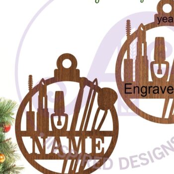 Intra απο ξύλο plywood  Χρώμα wenge 3mm-4mm πάχος - Καλλυντικά Make Up Χριστουγεννιάτικο Στολίδι Δίασταση 6x6 cm INTRAFABR-38718650 - Image 2