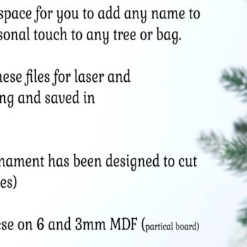 Intra απο ξύλο plywood  Χρώμα wenge 3mm-4mm πάχος - Καλλυντικά Make Up Χριστουγεννιάτικο Στολίδι Δίασταση 6x6 cm INTRAFABR-38718650 - Image 4