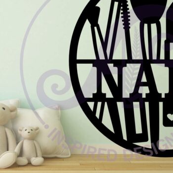 Intra απο ξύλο plywood  Χρώμα wenge 3mm-4mm πάχος - κοπής με λέιζερ Sin Name Cosmetics Δίασταση 30x20 cm INTRAFABR-72172832 - Image 2