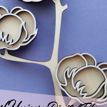 Intra απο ξύλο plywood  Χρώμα wenge 3mm-4mm πάχος - Βαμβακερό κοπής με λέιζερ Δίασταση 20x20 cm INTRAFABR-111752642 - Image 3