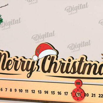 Intra απο ξύλο plywood Χρώμα wenge 3mm-4mm πάχος - Countdown Advent Calendar Δίασταση 30x20 cm INTRAFABR-91220766 - Image 1