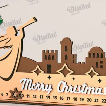 Intra απο ξύλο plywood  Χρώμα wenge 3mm-4mm πάχος - Countdown Advent Calendar Δίασταση 30x20 cm INTRAFABR-121888585 - Image 1