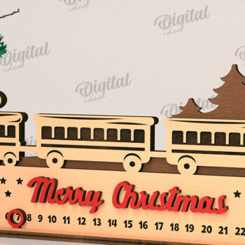 Intra απο ξύλο plywood Χρώμα wenge 3mm-4mm πάχος - Countdown Advent Calendar Δίασταση 30x20 cm INTRAFABR-95128802 - Image 1