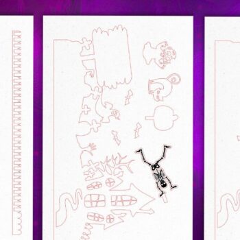 Intra απο ξύλο plywood  Χρώμα wenge 3mm-4mm πάχος - Αντίστροφη μέτρηση για το τρομακτικό Halloween Δίασταση 15x15 cm INTRAFABR-95128617 - Image 3