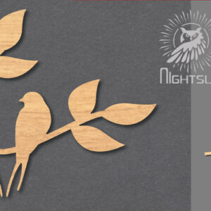 Intra απο ξύλο plywood  Χρώμα wenge 3mm-4mm πάχος - Διακόσμηση Couple Bird 2 Δίασταση 20x20 cm INTRAFABR-29626208