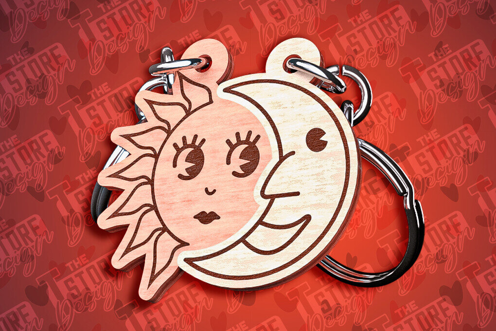 Intra απο ξύλο plywood  Χρώμα wenge 3mm-4mm πάχος - Μπρελόκ Καρδιά Ζευγαριού | Δίασταση 4x4 cm INTRAFABR-117736579