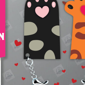 Intra απο ξύλο plywood  Χρώμα wenge 3mm-4mm πάχος - Μπρελόκ Ζευγάρι Δίασταση 4x4 cm INTRAFABR-107375803 - Image 1