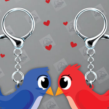 Intra απο ξύλο plywood  Χρώμα wenge 3mm-4mm πάχος - Μπρελόκ Ζευγάρι Δίασταση 4x4 cm INTRAFABR-8345487 - Image 2