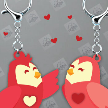 Intra απο ξύλο plywood Χρώμα wenge 3mm-4mm πάχος - Δέσμη κοπής με μπρελόκ για ζευγάρια Δίασταση 4x4 cm INTRAFABR-117239709 - Image 9