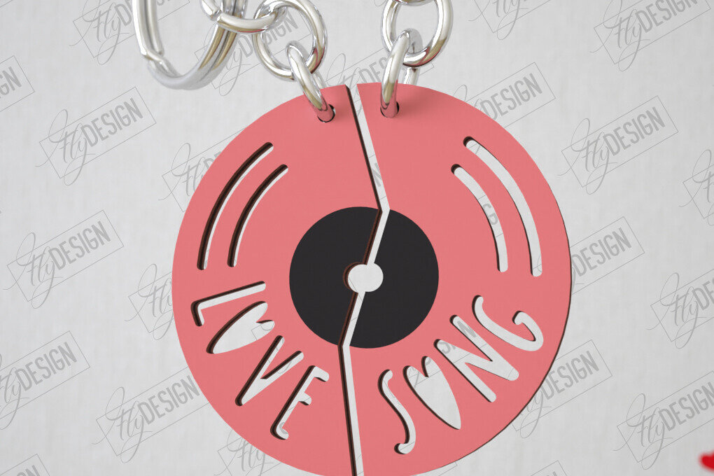 Intra απο ξύλο plywood  Χρώμα wenge 3mm-4mm πάχος - Μπρελόκ Ζευγαριού | Δώρο του Αγίου Βαλεντίνου Δίασταση 4x4 cm INTRAFABR-109384804