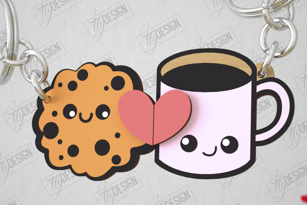 Intra απο ξύλο plywood  Χρώμα wenge 3mm-4mm πάχος - Μπρελόκ Ζευγαριού | Δώρο του Αγίου Βαλεντίνου Δίασταση 4x4 cm INTRAFABR-82356124