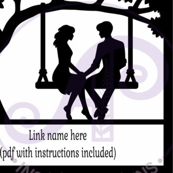 Intra απο ξύλο plywood  Χρώμα wenge 3mm-4mm πάχος - Ζευγάρι στο Swing Name Laser Δίασταση 30x20 cm INTRAFABR-60164001 - Image 5