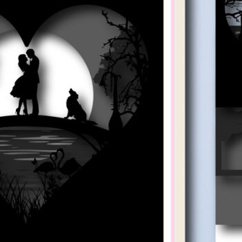 Intra απο ξύλο plywood  Χρώμα wenge 3mm-4mm πάχος - Δέσμη Couple Shadow Box των 3 Δίασταση 25x25 cm INTRAFABR-60281754 - Image 2