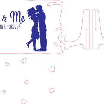 Intra απο ξύλο plywood Χρώμα wenge 3mm-4mm πάχος - Ζεύγος Αγίου Βαλεντίνου Δίασταση 20x20 cm INTRAFABR-56565458 - Image 3