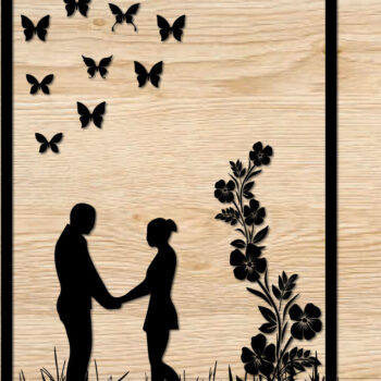 Intra απο ξύλο plywood Χρώμα wenge 3mm-4mm πάχος - Ζευγάρι τοίχου εκτύπωσης σχέδιο Δίασταση 30x20 cm INTRAFABR-52747391 - Image 1